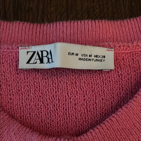 Zara Pink Knit Cardigan with Buttons - Picture 3 of 8